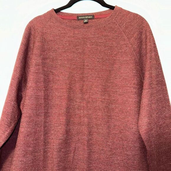 Banana Republic Women’s Rust Red Waffle Knit Sweater Size Medium - Picture 3 of 11